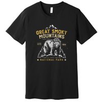 National Park Bear Vintage Great Smoky Mountains Premium T-Shirt