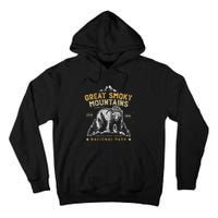 National Park Bear Vintage Great Smoky Mountains Tall Hoodie