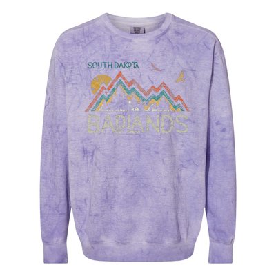 National Park Badlands South Dakota The Mount Rushmore State Colorblast Crewneck Sweatshirt