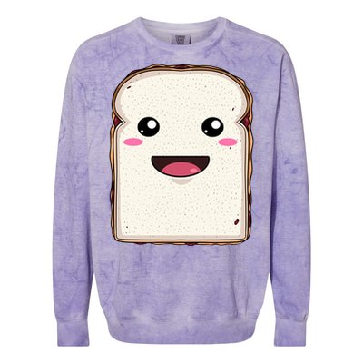 National Peanut Butter And Jelly Day Cute Pb And J Sandwich Funny Gift Colorblast Crewneck Sweatshirt