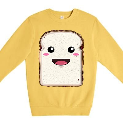 National Peanut Butter And Jelly Day Cute Pb And J Sandwich Funny Gift Premium Crewneck Sweatshirt