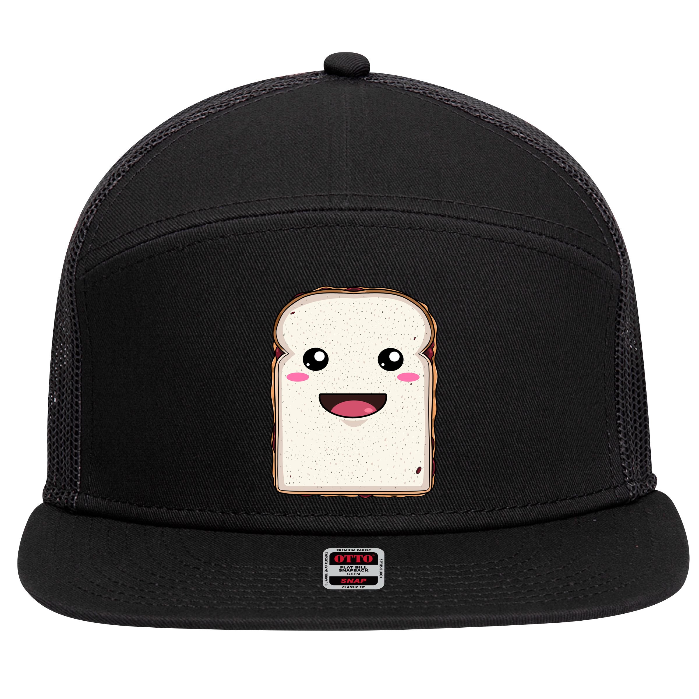National Peanut Butter And Jelly Day Cute Pb And J Sandwich Funny Gift 7 Panel Mesh Trucker Snapback Hat