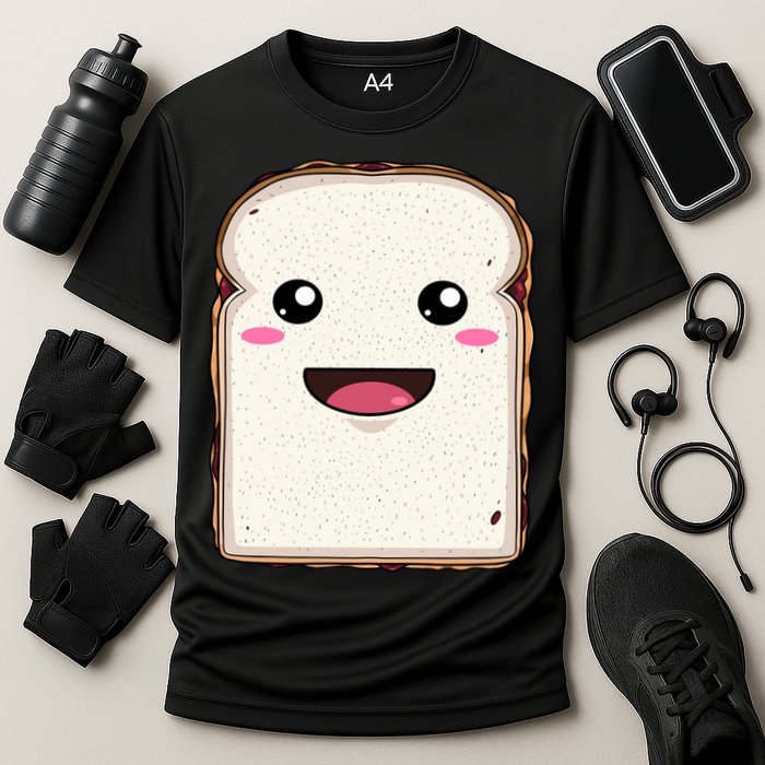 National Peanut Butter And Jelly Day Cute Pb And J Sandwich Funny Gift Cooling Performance Crew T-Shirt