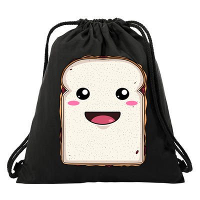 National Peanut Butter And Jelly Day Cute Pb And J Sandwich Funny Gift Drawstring Bag