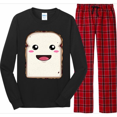 National Peanut Butter And Jelly Day Cute Pb And J Sandwich Funny Gift Long Sleeve Pajama Set