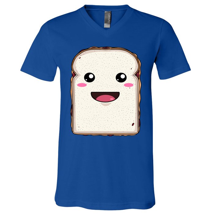 National Peanut Butter And Jelly Day Cute Pb And J Sandwich Funny Gift V-Neck T-Shirt