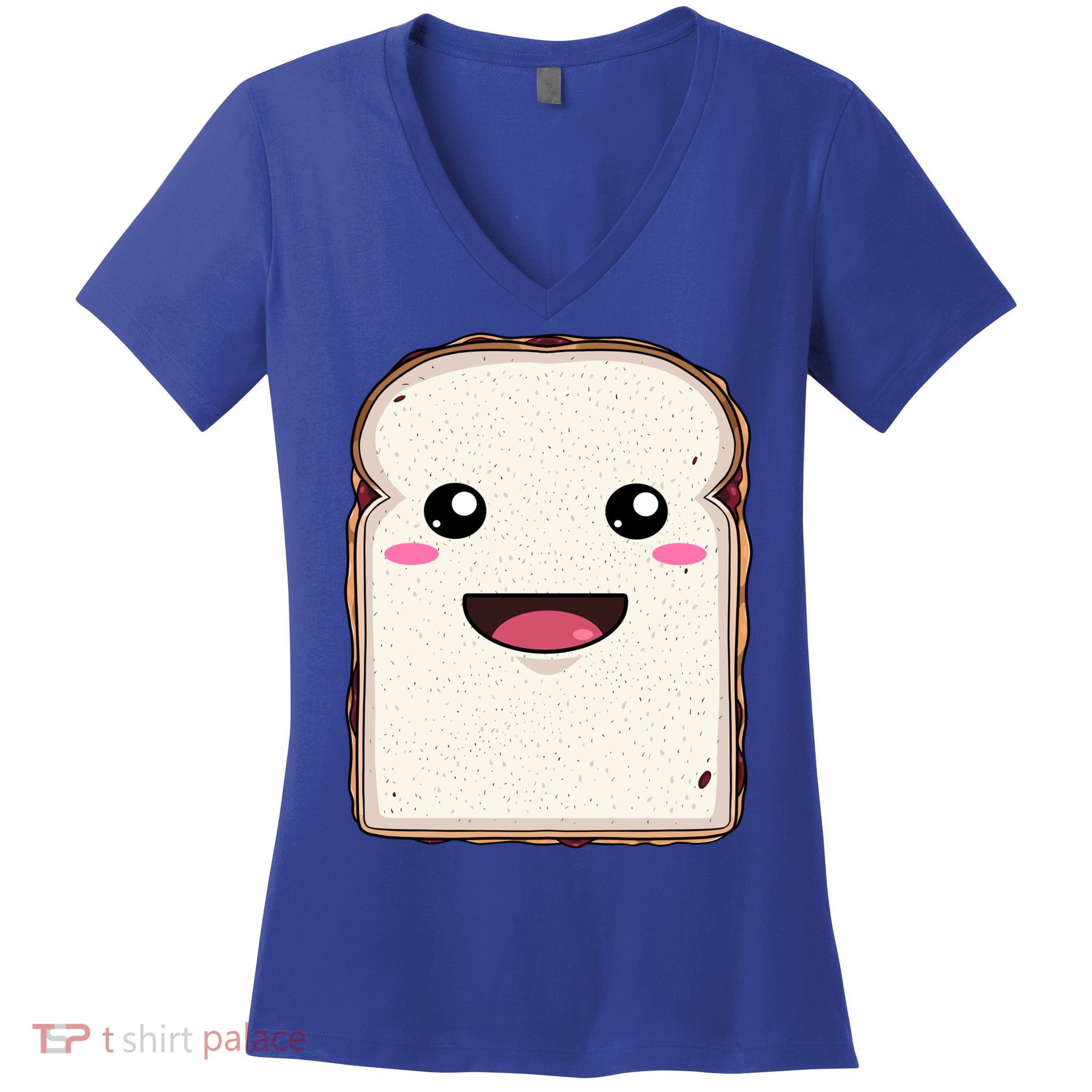 National Peanut Butter And Jelly Day Cute Pb And J Sandwich Funny Gift Women's V-Neck T-Shirt
