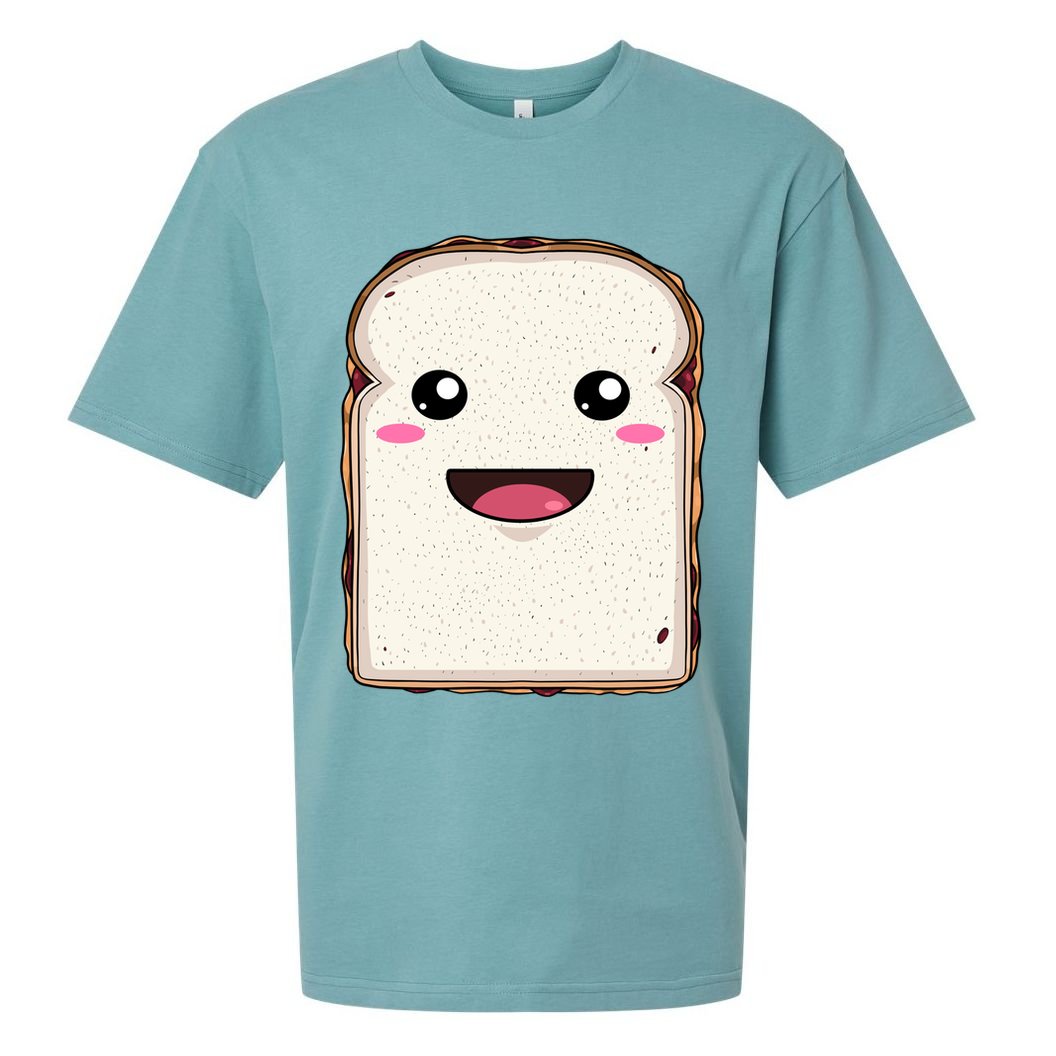 National Peanut Butter And Jelly Day Cute Pb And J Sandwich Funny Gift Sueded Cloud Jersey T-Shirt
