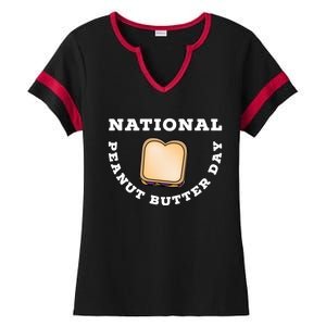 National Peanut Butter Day Peanut Butter And Jelly Sandwich Meaningful Gift Ladies Halftime Notch Neck Tee