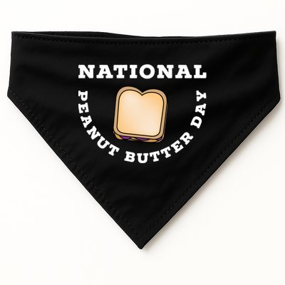 National Peanut Butter Day Peanut Butter And Jelly Sandwich Meaningful Gift USA-Made Doggie Bandana
