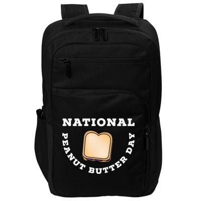 National Peanut Butter Day Peanut Butter And Jelly Sandwich Meaningful Gift Impact Tech Backpack