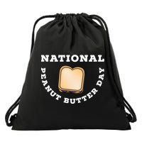 National Peanut Butter Day Peanut Butter And Jelly Sandwich Meaningful Gift Drawstring Bag