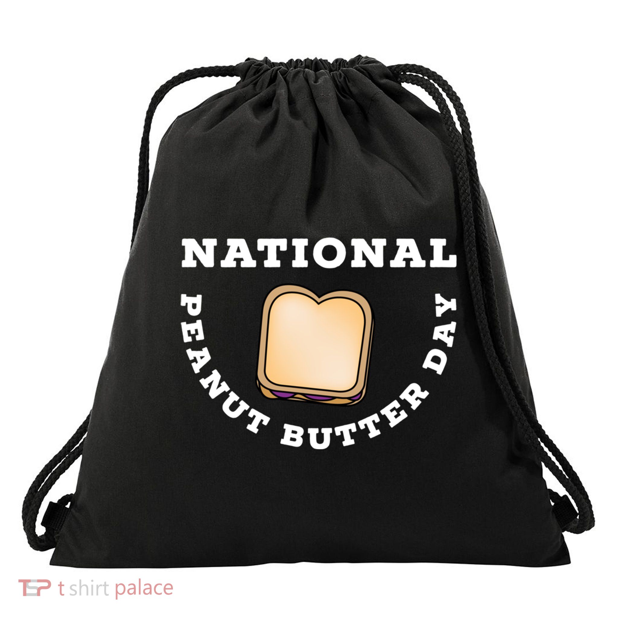 National Peanut Butter Day Peanut Butter And Jelly Sandwich Meaningful Gift Drawstring Bag