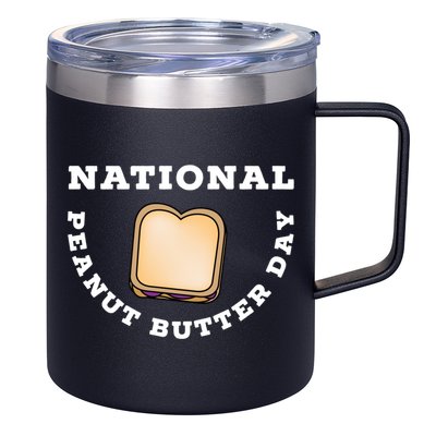 National Peanut Butter Day Peanut Butter And Jelly Sandwich Meaningful Gift 12oz Stainless Steel Coffee Mug
