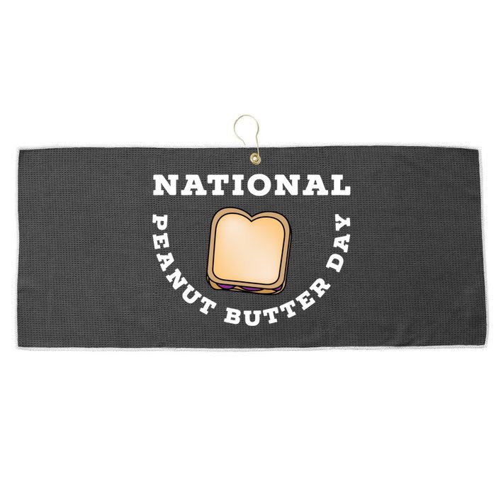 National Peanut Butter Day Peanut Butter And Jelly Sandwich Meaningful Gift Large Microfiber Waffle Golf Towel
