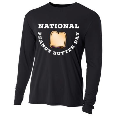 National Peanut Butter Day Peanut Butter And Jelly Sandwich Meaningful Gift Cooling Performance Long Sleeve Crew