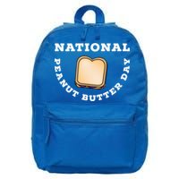 National Peanut Butter Day Peanut Butter And Jelly Sandwich Meaningful Gift 16 in Basic Backpack