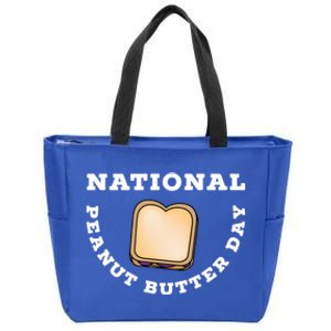 National Peanut Butter Day Peanut Butter And Jelly Sandwich Meaningful Gift Zip Tote Bag