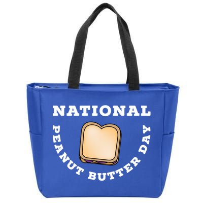 National Peanut Butter Day Peanut Butter And Jelly Sandwich Meaningful Gift Zip Tote Bag