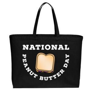 National Peanut Butter Day Peanut Butter And Jelly Sandwich Meaningful Gift Cotton Canvas Jumbo Tote