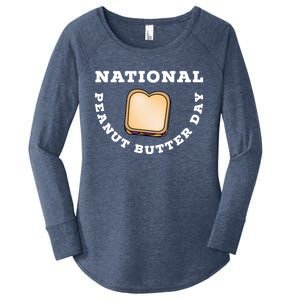 National Peanut Butter Day Peanut Butter And Jelly Sandwich Meaningful Gift Women's Perfect Tri Tunic Long Sleeve Shirt