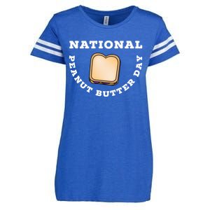 National Peanut Butter Day Peanut Butter And Jelly Sandwich Meaningful Gift Enza Ladies Jersey Football T-Shirt