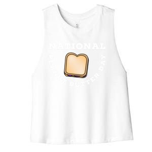 National Peanut Butter Day Peanut Butter And Jelly Sandwich Meaningful Gift Women's Racerback Cropped Tank