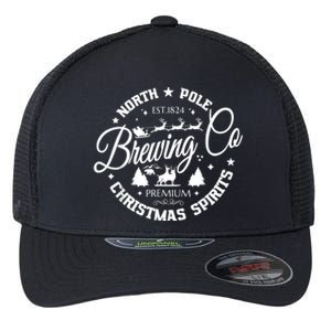 North Pole Brewing Co Christmas Spirits Funny Christmas Flexfit Unipanel Trucker Cap