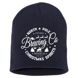 North Pole Brewing Co Christmas Spirits Funny Christmas Short Acrylic Beanie