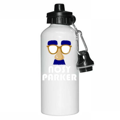 Nosy Parker Big Nose Funny Spy Glasses Dad Joke Fathers Day Cool Gift Aluminum Water Bottle 