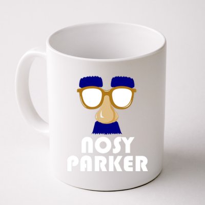 Nosy Parker Big Nose Funny Spy Glasses Dad Joke Fathers Day Cool Gift Coffee Mug