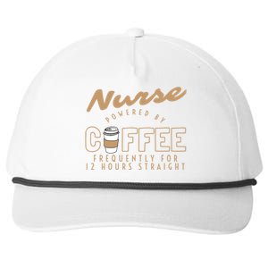 Nurse Powered By Coffee S S Gift Nursing Clothing Meaningful Gift Snapback Five-Panel Rope Hat