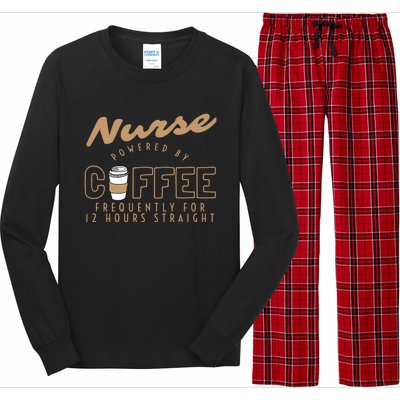 Nurse Powered By Coffee S S Gift Nursing Clothing Meaningful Gift Long Sleeve Pajama Set