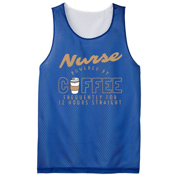 Nurse Powered By Coffee S S Gift Nursing Clothing Meaningful Gift Mesh Reversible Basketball Jersey Tank