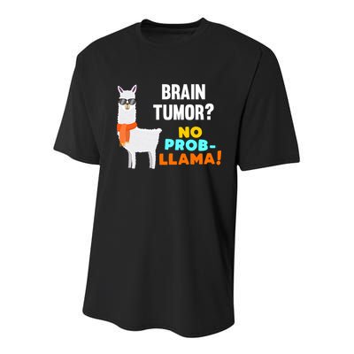 No Probgiftllama Brain Tumor Survivor Recovery Get Well Funny Gift Cool Gift Youth Performance Sprint T-Shirt