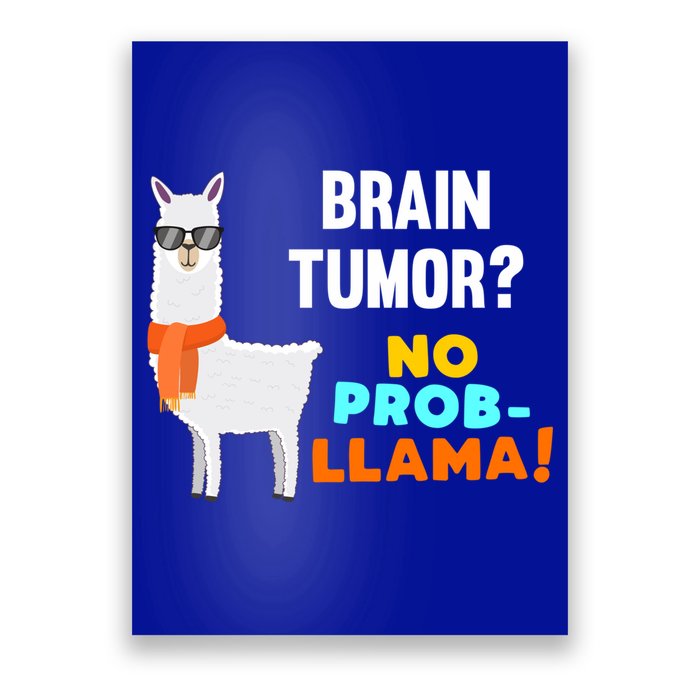 No Probgiftllama Brain Tumor Survivor Recovery Get Well Funny Gift Cool Gift Poster