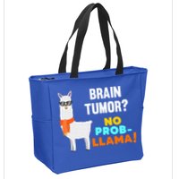 No Probgiftllama Brain Tumor Survivor Recovery Get Well Funny Gift Cool Gift Zip Tote Bag