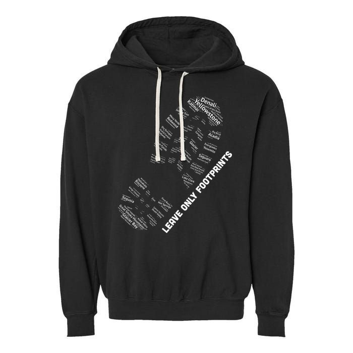 National Parks Boot Print Listing All National Parks Garment-Dyed Fleece Hoodie