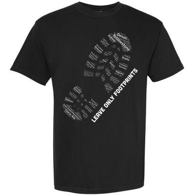 National Parks Boot Print Listing All National Parks Garment-Dyed Heavyweight T-Shirt