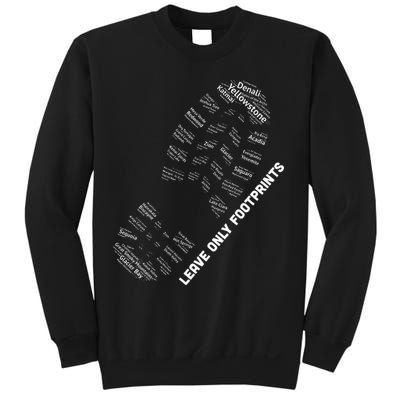 National Parks Boot Print Listing All National Parks Sweatshirt