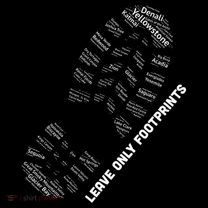 National Parks Boot Print Listing All National Parks Sweatshirt
