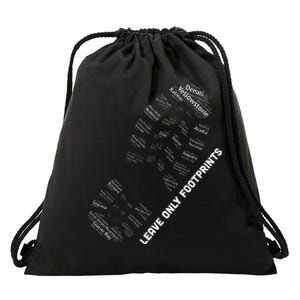 National Parks Boot Print Listing All National Parks Drawstring Bag