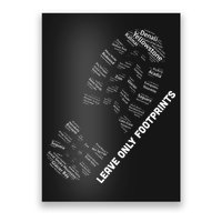 National Parks Boot Print Listing All National Parks Poster