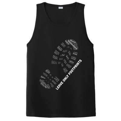 National Parks Boot Print Listing All National Parks PosiCharge Competitor Tank