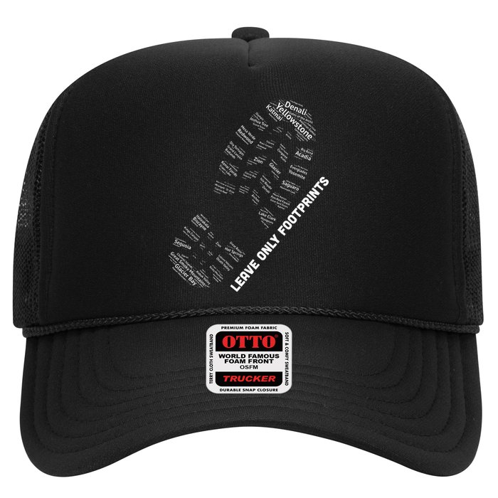 National Parks Boot Print Listing All National Parks Hat