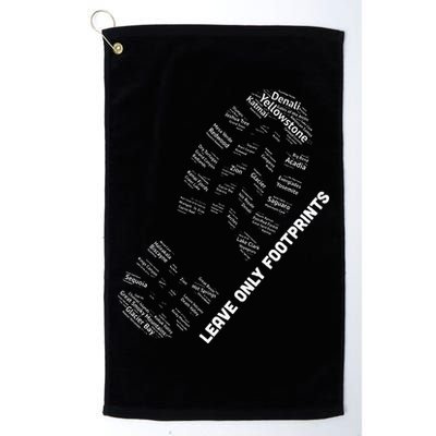 National Parks Boot Print Listing All National Parks Golf Towel