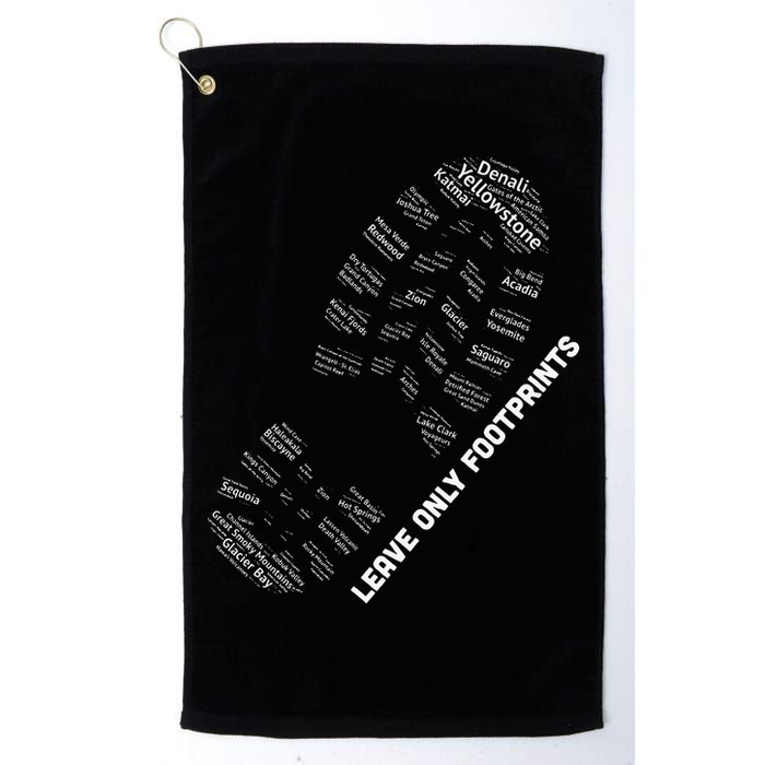 National Parks Boot Print Listing All National Parks Golf Towel