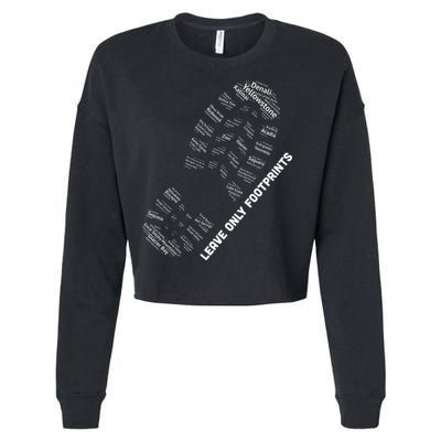 National Parks Boot Print Listing All National Parks Cropped Pullover Crew
