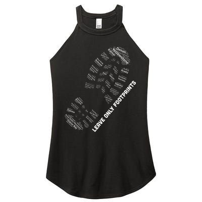 National Parks Boot Print Listing All National Parks Women's Perfect Tri Rocker Tank