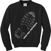 National Parks Boot Print Listing All National Parks Kids Sweatshirt